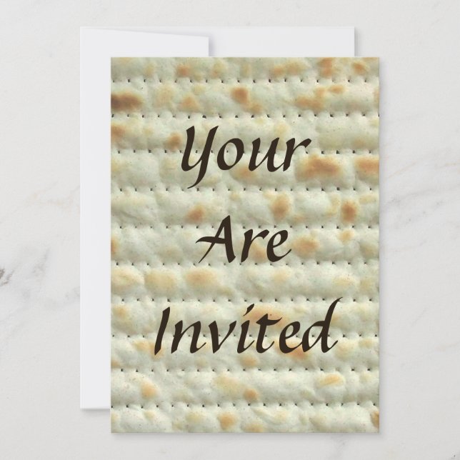 Matzoh Passover Seder-inbjudan Inbjudningar (Framsida)