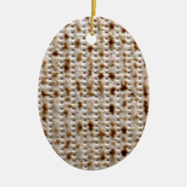 MATZOKONSTRUKTIONER FÖR PESACH JULGRANSPRYDNAD KERAMIK (Framsidan)