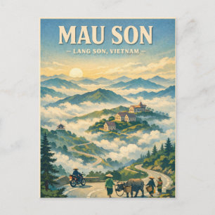Mau Son-berget, Lang Son, Vietnam Resa Vykort