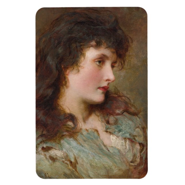 Maud (elegant kvinnoporträtt) magnet (Vertikal)
