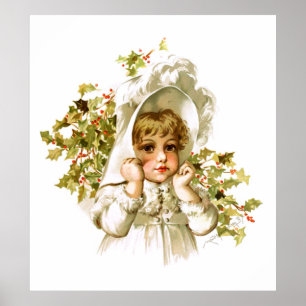Maud Humphrey: Höstflicka med järnek Poster