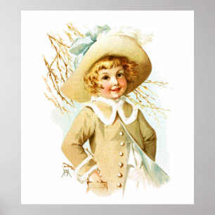 Maud Humphrey: Vårflicka under pilhänge Poster