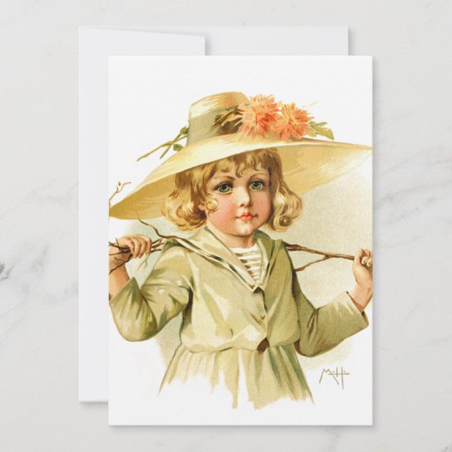 Maud Humphrey: Winter Girl med Gren (Framsida)