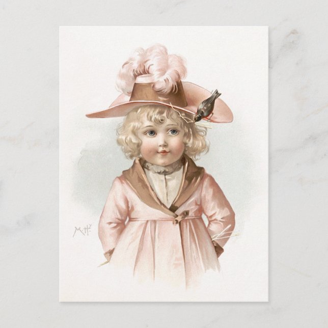 Maud Humphrey's Autumn Girl Vykort (Framsida)