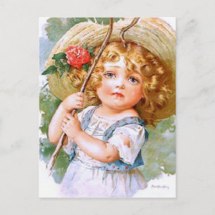 Maud Humphrey's Sweet Little Summer Girl Vykort