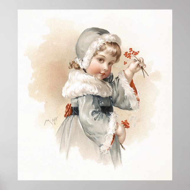 Maud Humphrey's Winter Girl Poster (Framsidan)