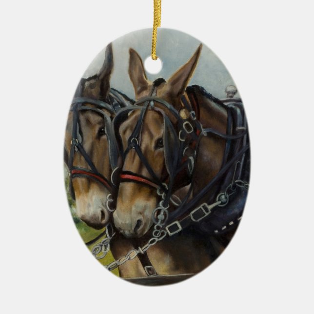 Maude & Maddie Julgransprydnad Keramik (Framsidan)