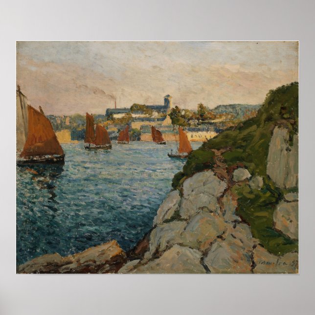 Maufra - Douarnenez I Solsken 1905 Poster (Framsidan)