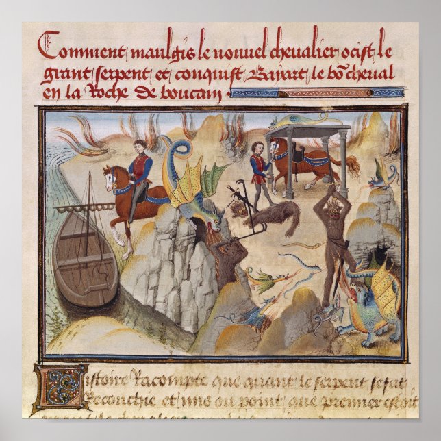 Maugis Fighting the Serpent Poster (Framsidan)