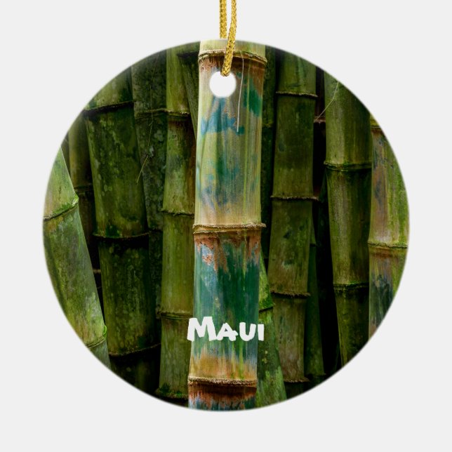Maui Bamboo och Payed Träd Julgransprydnad Keramik (Framsidan)