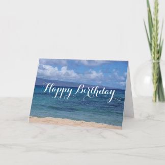 Maui Beach Birthday Card Kort