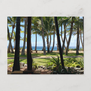 Maui Beach Hawaii Handflatan Träd Vykort
