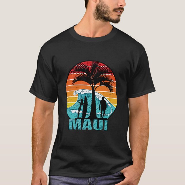 Maui Beach Hawaii T Shirt (Framsida)
