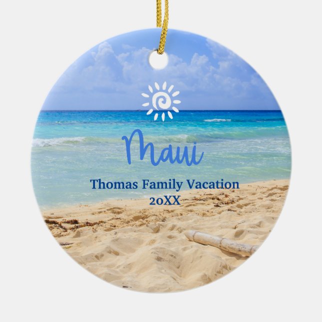 Maui Beach Julgransprydnad Keramik (Framsidan)