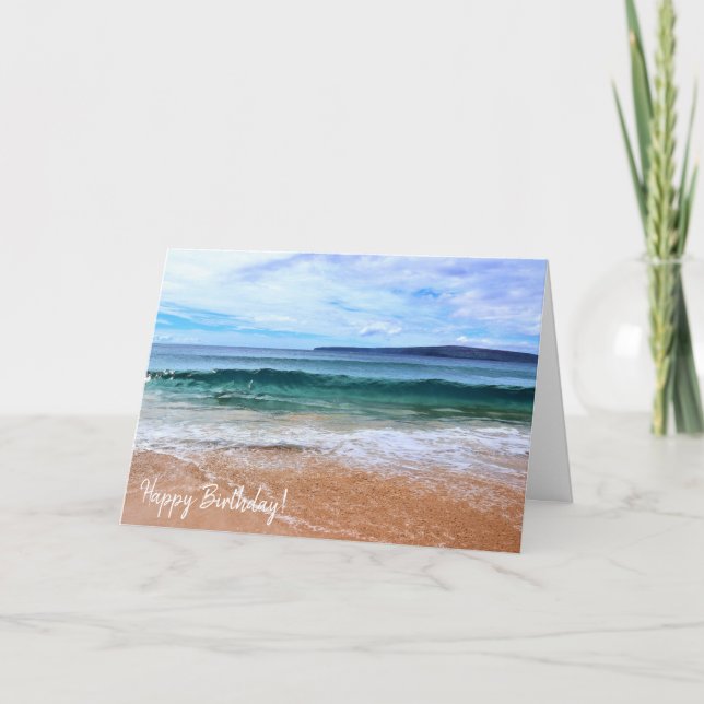 Maui Beach och Vinkara födelsedagen Kort (Framsida)