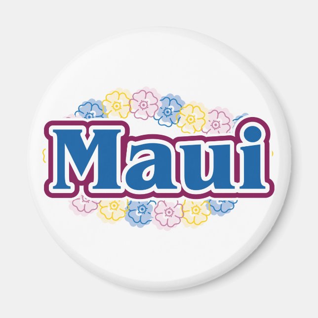 Maui blommor magnet (Framsidan)