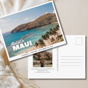 Maui bröllopsstrand Spara datum Postkort Vykort