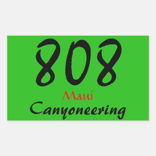 Maui Canyoneering-dekal Rektangulärt Klistermärke (Framsida)
