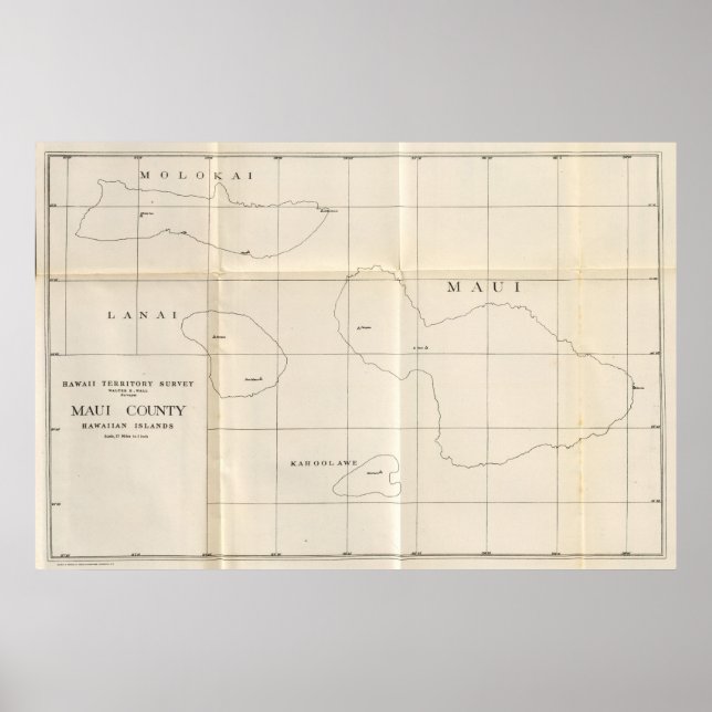 Maui County, Hawaii Poster (Framsidan)