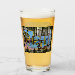 Maui Graphic och Lava Sten på Dusk, Beer Glass Glaskopp