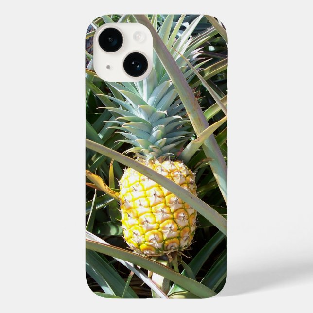 Maui Guld Hawaii Pineapple iPhone 14 Fodral (Baksida)