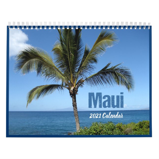 Maui Hawaii 2021 Vackra Beach Wall Calendar Kalender (Omslag)