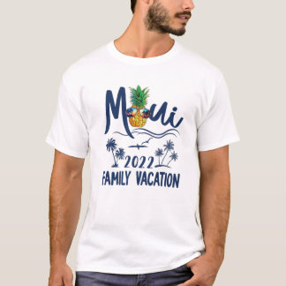 Maui Hawaii 2022 Hawaiian Pineapple Family Vacatio T Shirt