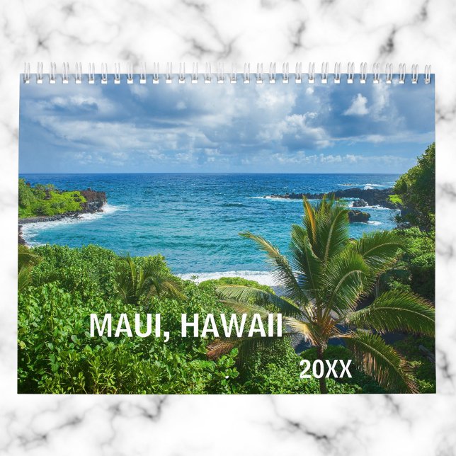 Maui Hawaii Beacher Waterfall Landscapes Kalender (Skapare uppladdad)