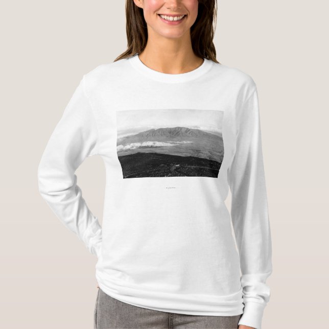 Maui Hawaii - beskåda uppifrån av Haleakala Tee Shirt (Framsida)