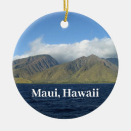 Maui Hawaii Bevackra bergen Ocean Julgransprydnad Keramik