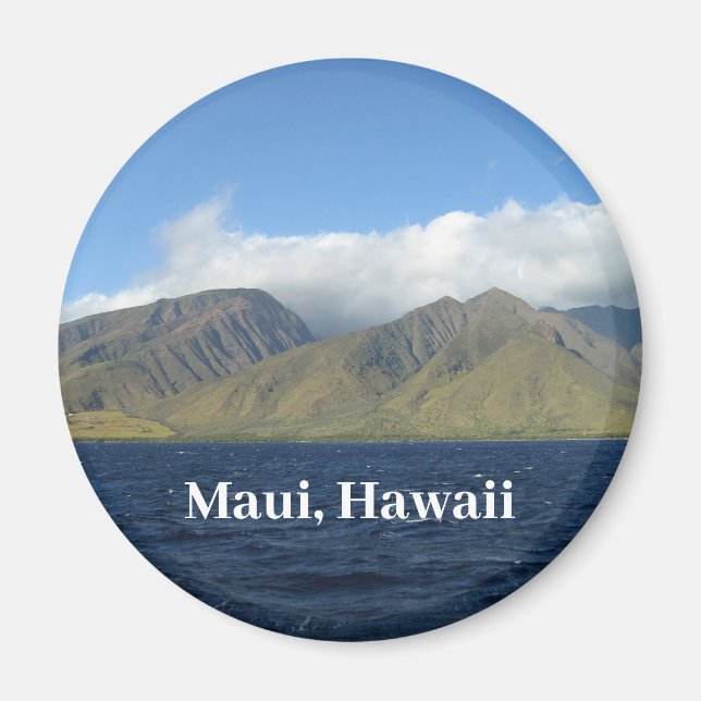 Maui Hawaii Bevackra bergen Ocean Magnet (Framsidan)