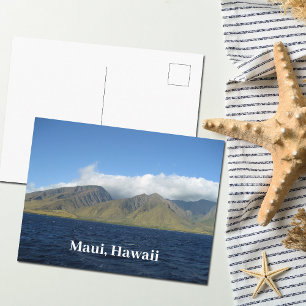 Maui Hawaii Bevackra bergen Ocean Vykort