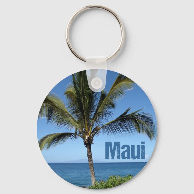 Maui Hawaii Bevackra Island Photography Beach Nyckelring (Framsida)