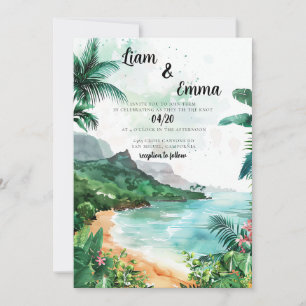 Maui Hawaii bröllopsbröllop Inbjudningar