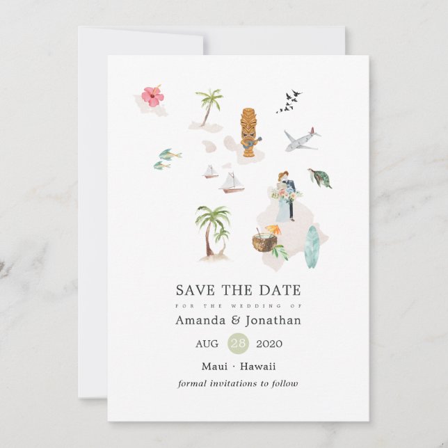 Maui - Hawaii Destination Wedding Julkort (Framsida)