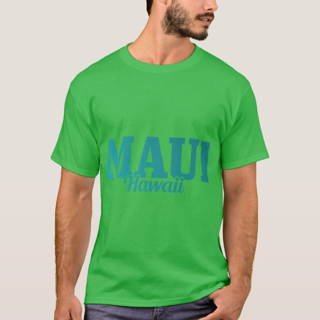 Maui Hawaii Hawaiian Islands Surf Surfing Surfer T Shirt (Framsida)