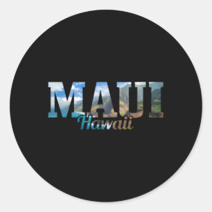 Maui Hawaii Hawaiian Islands Surfa Surfing Surfer Runt Klistermärke