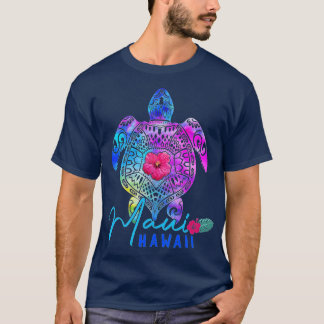 Maui Hawaii Hawaiian Tie Dye Sea Turtle Vacation S T Shirt