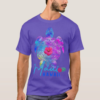 Maui Hawaii Hawaiian Tie Dye Sea Turtle Vacation S T Shirt