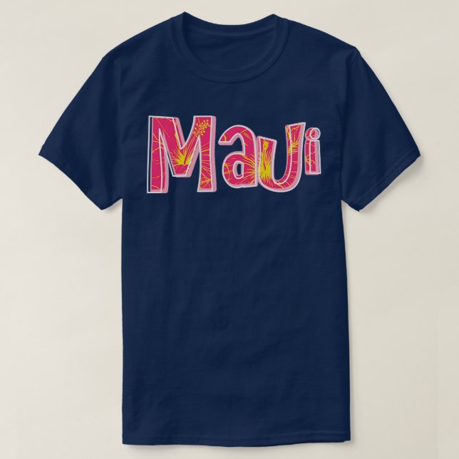 Maui Hawaii Hibiscus Flower TShirt T Shirt (Design framsida)