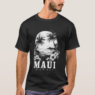 Maui Hawaii Hibiscus Hawaiian Flowers Souvenir Sur T Shirt