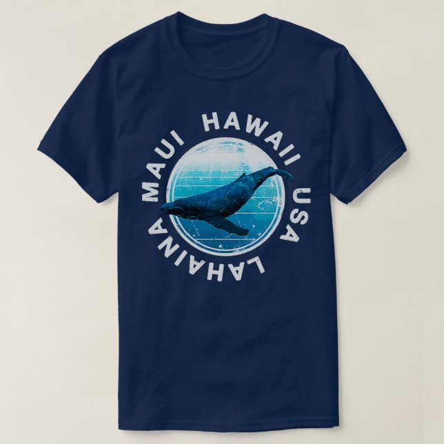 MAUI Hawaii Humpback Whale Lahaina Hawaiian T Shirt (Design framsida)