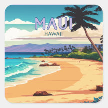 Maui Hawaii Kaanapali Beach Vintage Retro