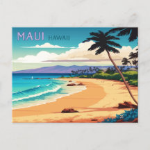 Maui Hawaii Kaanapali Beach Vintage Retro