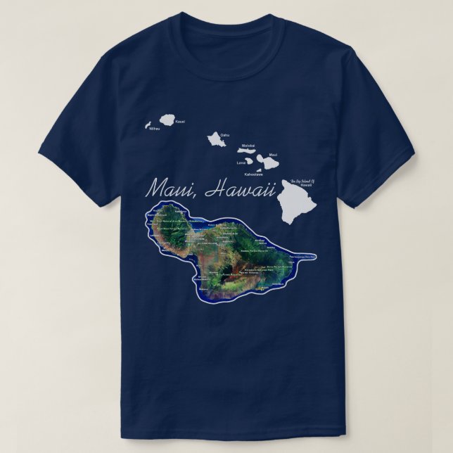 Maui Hawaii med Hawaiianska öarna T Shirt (Design framsida)