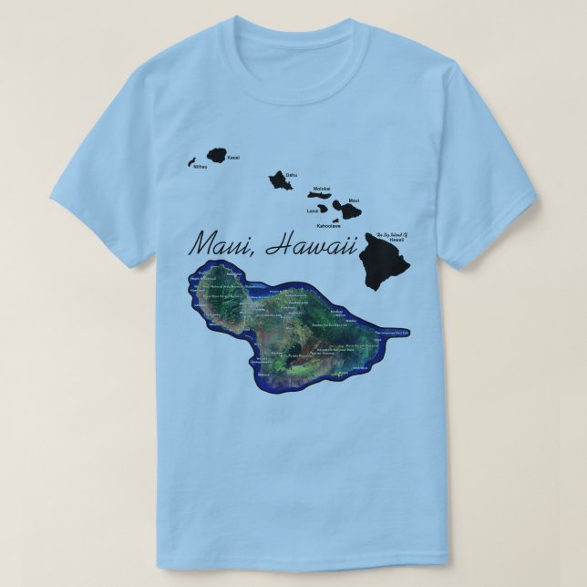 Maui Hawaii med Hawaiianska öarna T Shirt (Design framsida)