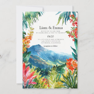 Maui Hawaii Mountain Wedding bjudande Inbjudningar