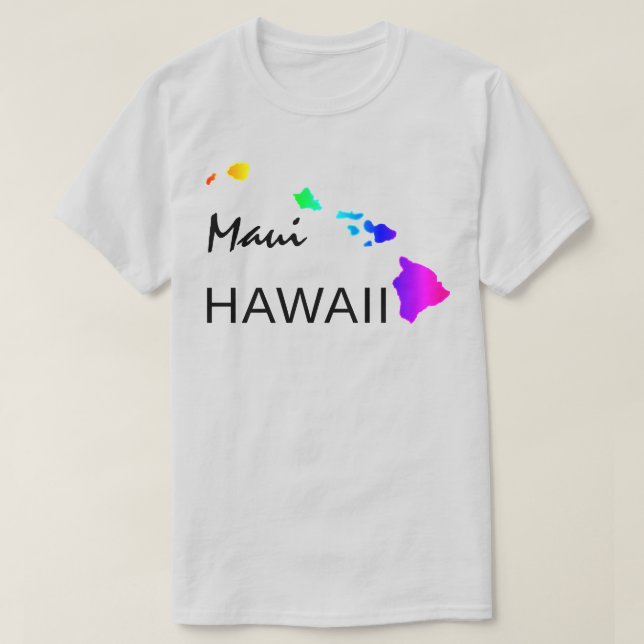 MAUI - HAWAII-ÖARNA NEON RAINBOW T SHIRT (Design framsida)