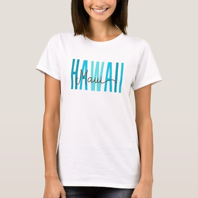 Maui Hawaii (Ocean) T Shirt (Framsida)