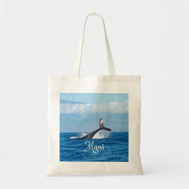 Maui Hawaii Ocean Whale Svan Tygkasse (Framsidan)